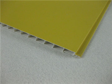 Los paneles de techo laminados amarillo del PVC, los paneles del tejado del PVC del aislamiento de calor