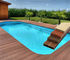 Polvo del PVC del 60% y suelo compuesto de madera de la piscina del Decking del polvo WPC del 30%