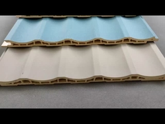 Panel de pared gris para decoración de interiores, compuesto de madera y plástico WPC, material duradero