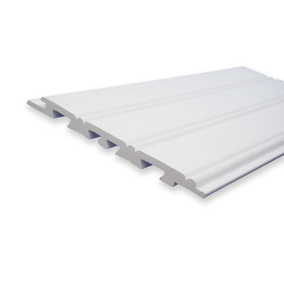ULTRAVIOLETA proteja el tamaño blanco 5.4inch X 0.4inch del tablaje del vinilo del panel del revestimiento del PVC