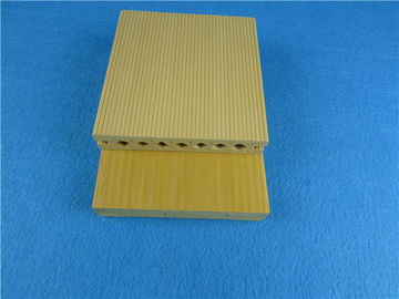 Buen precio Mouldproof amarillea Decking compuesto de WPC/el Decking de madera compuesto amistoso de Eco en línea