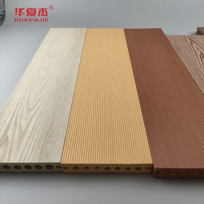 Buen precio Revestimiento de suelos compuesto del decking anti de la resbalón WPC color de madera de la teca gris marrón del café de 140 x de 25m m en línea