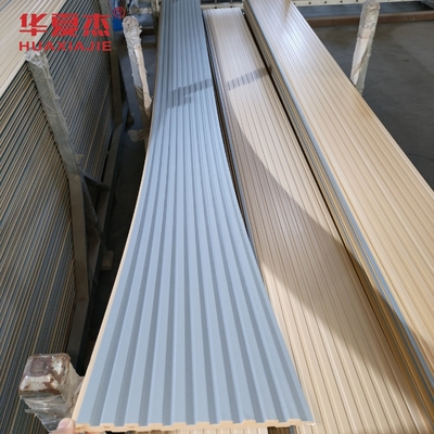 Buen precio Panel de pared acanalado WPC de superficie azul Paneles WPC de alta calidad Decoración de interiores en línea
