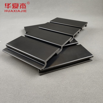 El PVC superficial liso negro Slatwall artesona 300m m x 17m m
