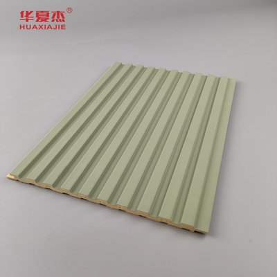Venta al por mayor de paneles de pared de PVC laminados de color verde y blanco