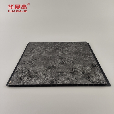 Panel negro de alto brillo con patrón de halo de sliver Paneles de pared de PVC de diseño de lujo Panel de PVC para la decoración del hogar
