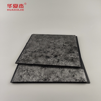 Panel negro de alto brillo con patrón de halo de sliver Paneles de pared de PVC de diseño de lujo Panel de PVC para la decoración del hogar
