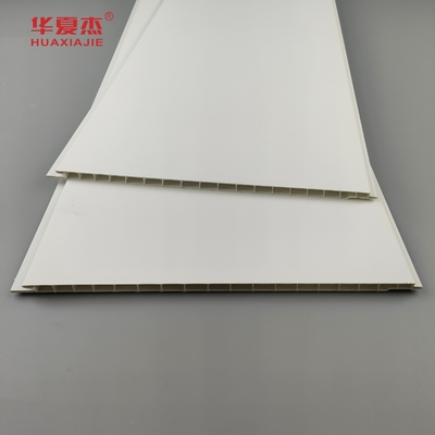 Panel de pared de PVC laminado de alta calidad de color blanco puro y elegante