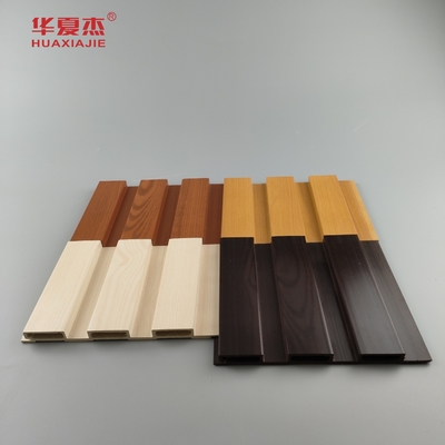 Panel de pared de Wpc de colores de fluido Panel de impresión a prueba de agua Paneles de Wpc para decoración residencial