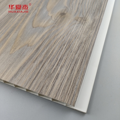 Venta directa de fábrica Panel de pared de PVC de madera laminada Granos de madera de PVC de decoración Panel de techo residencial / de oficina