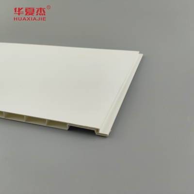 Moderno diseño panel de techo de PVC de 12' panel de pared de color blanco hoja de PVC decoración de edificios interiores