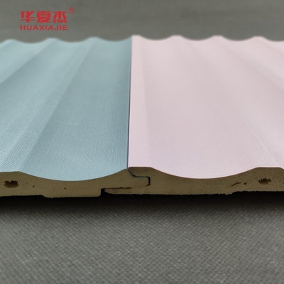 Panel de pared de alta calidad con paneles de pared de color rosa y azul. Decoración de paredes interiores con paneles de wpc.