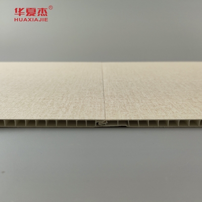 Nuevo diseño laminado 250x5mm panel de pared de PVC paneles de techo de grano de madera decoración interior y exterior