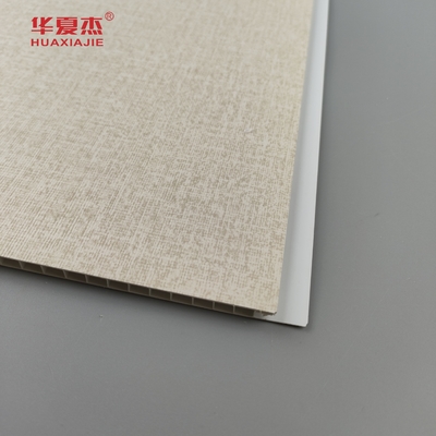 Nuevo diseño laminado 250x5mm panel de pared de PVC paneles de techo de grano de madera decoración interior y exterior