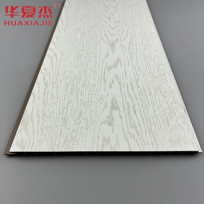 El panel de pared de PVC blanco laminado más vendido panel de decoración de techo de PVC de grano de madera simulado para apartamento