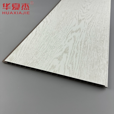 El panel de pared de PVC blanco laminado más vendido panel de decoración de techo de PVC de grano de madera simulado para apartamento