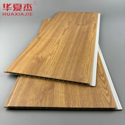 Venta al por mayor Naturaleza Madera Color Impermeable Pared Panel de PVC Material de decoración de edificios