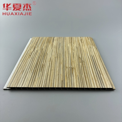Diseño moderno Grano de madera Panel de pared de PVC de superficie laminada Panel de techo de superficie Decoración para el interior y el exterior del hogar