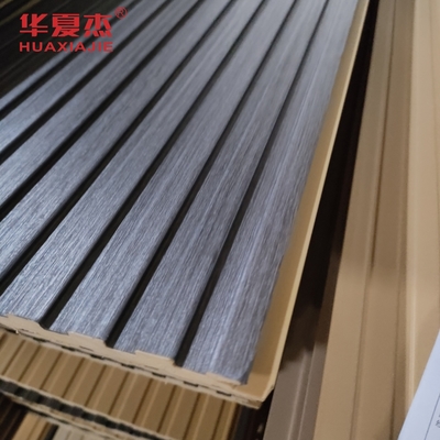 Venta caliente de panel de pared en forma de U de wpc laminado oscuro panel de techo wpc interior y exterior