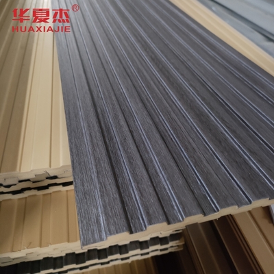 Venta caliente de panel de pared en forma de U de wpc laminado oscuro panel de techo wpc interior y exterior