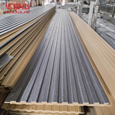 Venta caliente de panel de pared en forma de U de wpc laminado oscuro panel de techo wpc interior y exterior