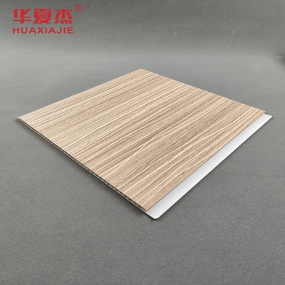 Panel de pared de PVC laminado de diseño moderno de 250x5mm Panel de granos de madera de PVC para decoración del salón