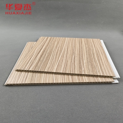 Panel de pared de PVC laminado de diseño moderno de 250x5mm Panel de granos de madera de PVC para decoración del salón