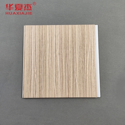 Panel de pared de PVC laminado de diseño moderno de 250x5mm Panel de granos de madera de PVC para decoración del salón