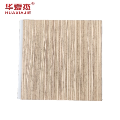 Panel de pared de PVC laminado de diseño moderno de 250x5mm Panel de granos de madera de PVC para decoración del salón