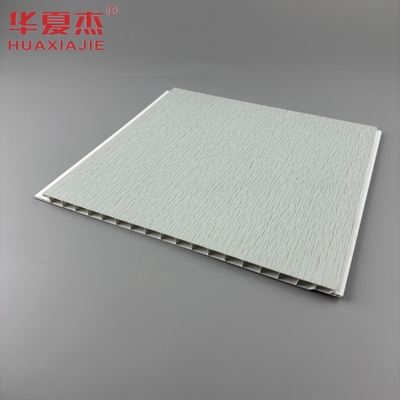 Panel de pared de PVC estampado en caliente Tablero base gris con patrón metálico plateado Panel de techo de PVC para decoración de sala de estar