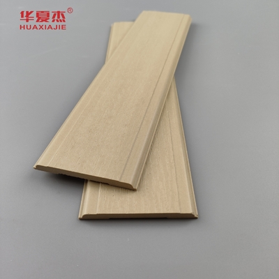 Cuadros de puertas modernos de madera de plástico compuesto con textura de grano