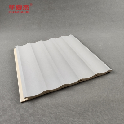 Panel de pared gris para decoración de interiores, compuesto de madera y plástico WPC, material duradero
