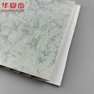 Panel de PVC de baño de mármol verde impermeable de 8 mm de espesor para decoración de interiores