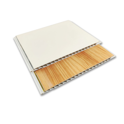 Buen precio El panel de pared techo color de madera de 200m m x de 10m m con la tira de plata del oro en línea