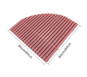 Buen precio Tableros de cubierta compuestos de Wpc del tablero antirresbaladizo del Decking que graban en relieve la estera de madera de Bashroom en línea