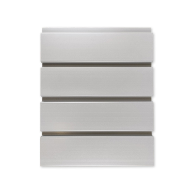 Buen precio El Pvc estándar Slatwall de los E.E.U.U. artesona 12inch la anchura Grey White For Interior Fire clasificado en línea