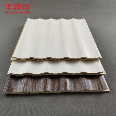 Buen precio Panel de pared de WPC laminado de color personalizado en forma de U Panel de PVC para decoración de baño en el hogar en línea
