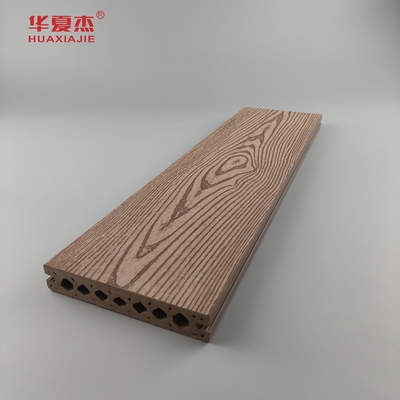 Buen precio Tijeras de cubierta anti-UV madera de grano Wpc piso de cubierta exterior cubierta hueca coextrusa en línea