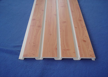 Buen precio Los paneles de pared de rejilla de color topo plásticos de los paneles de pared del listón/WPC para los estantes en línea
