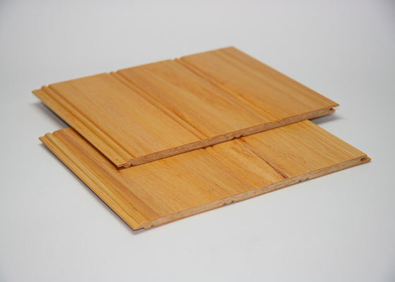 Calidad Panel de pared WPC de madera económica, color madera, superficie impermeable Fábrica