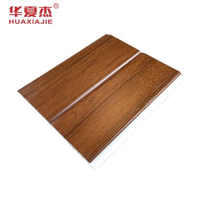 Buen precio Panel de pared de PVC impermeable con acabado de veta de madera y longitud personalizada para decoración del hogar en línea