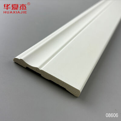 Calidad Venta al por mayor de 76x9mm PVC tablero de faldas impermeable tablero base blanco moderno Fábrica