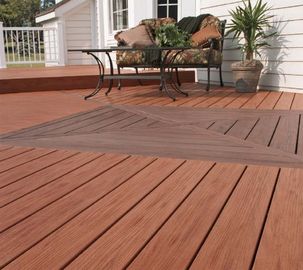 Buen precio Cubiertas de suelo ULTRAVIOLETA de la madera de Wpc de la resistencia reciclables para las cubiertas exteriores del jardín en línea