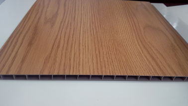 Buen precio Los paneles de pared falsos plásticos laminados de UPvc con el grano de madera en línea